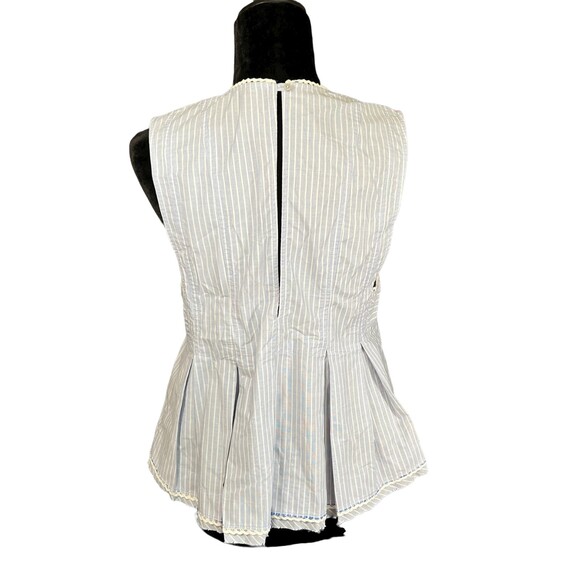 Free People Good Feels Sleeveless Blue White Stripe Keyhole Back Size Small - Picture 5 of 6